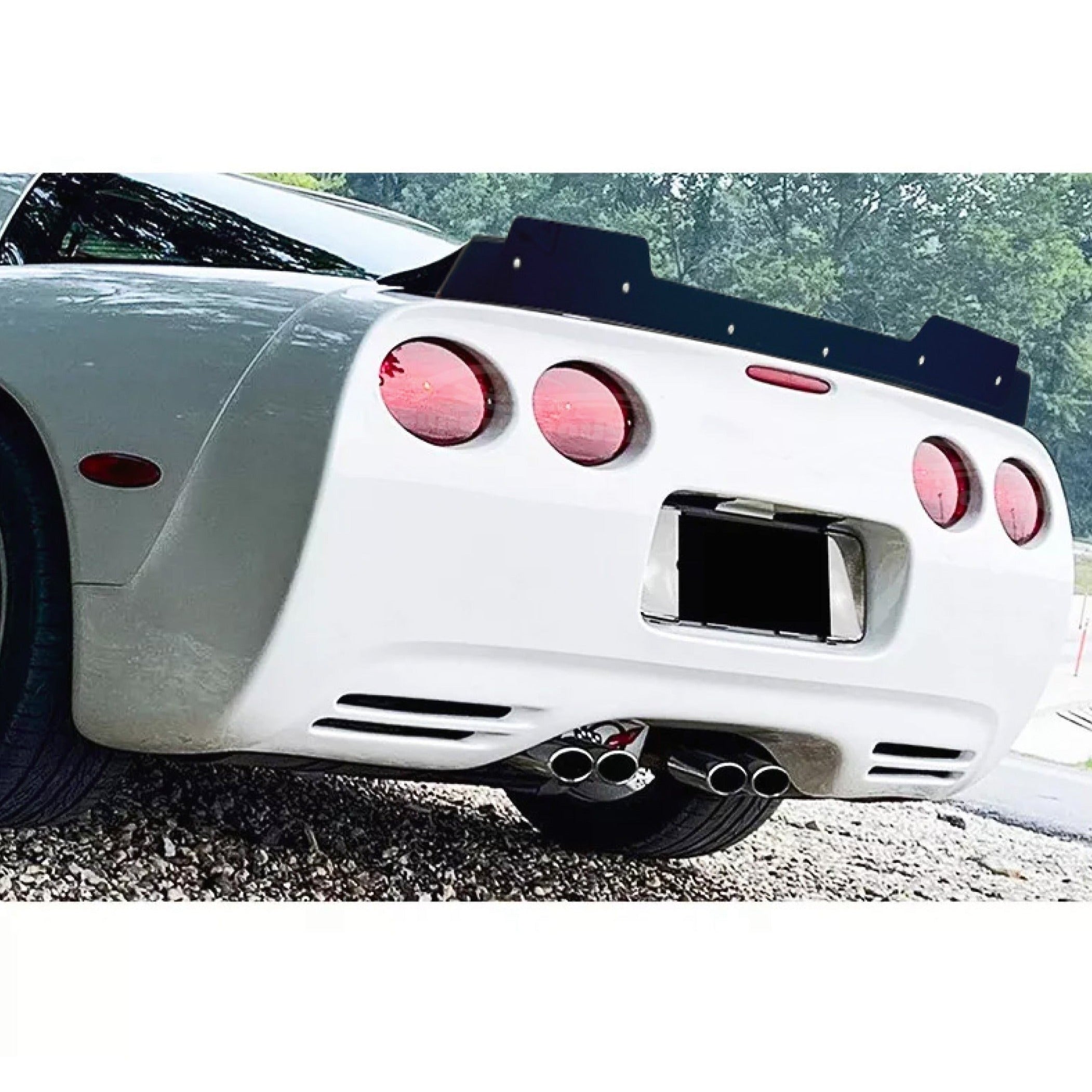 2001 Chevrolet Corvette C5 ZR1 Style Extended Rear Trunk Spoiler with Removable Gurney Flap