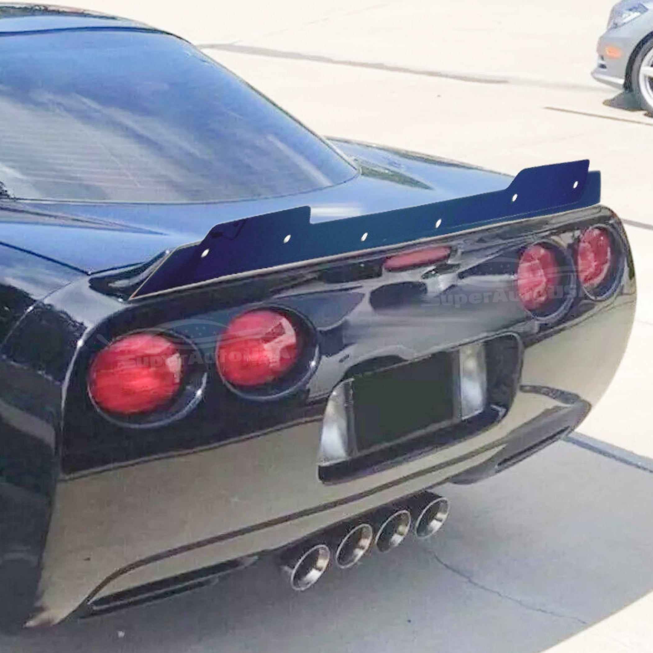 ZR1 Style Extended Rear Spoiler Wing with Removable Gurney Flap for 2002 Chevrolet Corvette C5