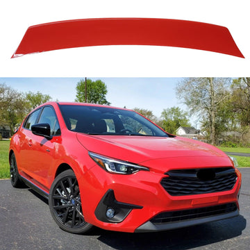 Ignition Red Duckbill Rear Spoiler Wing on WRX STI 2022-2024, perfectly matched for a sleek, aerodynamic enhancement.