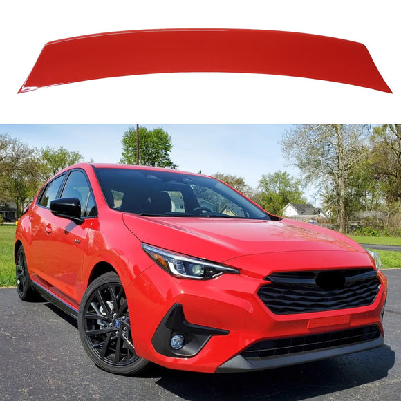 Ignition Red Duckbill Rear Spoiler Wing on WRX STI 2022-2024, perfectly matched for a sleek, aerodynamic enhancement.