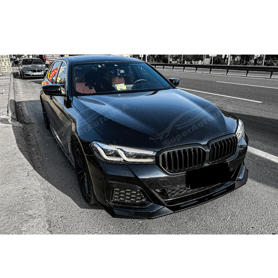 Fits 2021-2023 BMW 5 Series G30 530i 540i M550i M-Sport Gloss Black Front Lip Spoiler