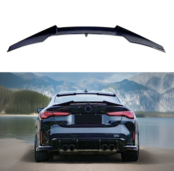 Fits 2021-2025 BMW G22 G82 430i M440i M4 VTEN Glossy Black Trunk Spoiler Wing