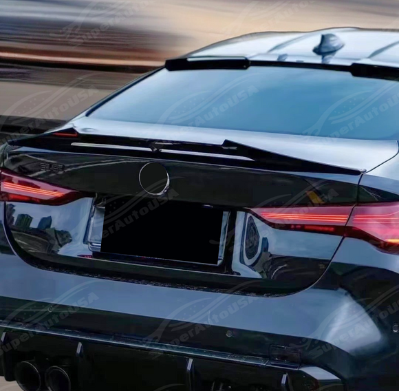 Fits 2021-2025 BMW G22 G82 430i M440i M4 VTEN Glossy Black Trunk Spoiler Wing