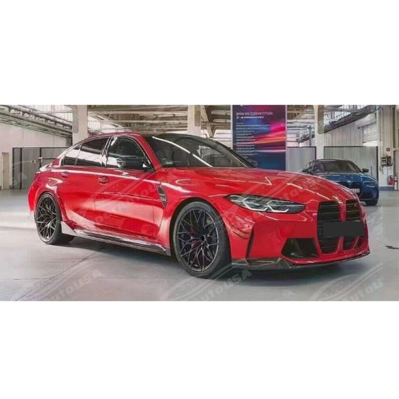 Fits 2021-2024 BMW G80 M3 G82 G83 M4 MP Style Gloss Black Body Kits Side Skirts