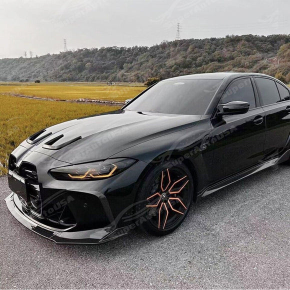 Fits 2021-2024 BMW G80 M3 G82 G83 M4 MP Style Gloss Black Body Kits Side Skirts