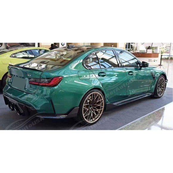 Fits 2021-2024 BMW G80 M3 G82 G83 M4 MP Style Gloss Black Body Kits Side Skirts