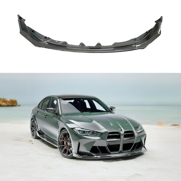 2023 BMW G80 M3 V style real carbon fiber front spoiler