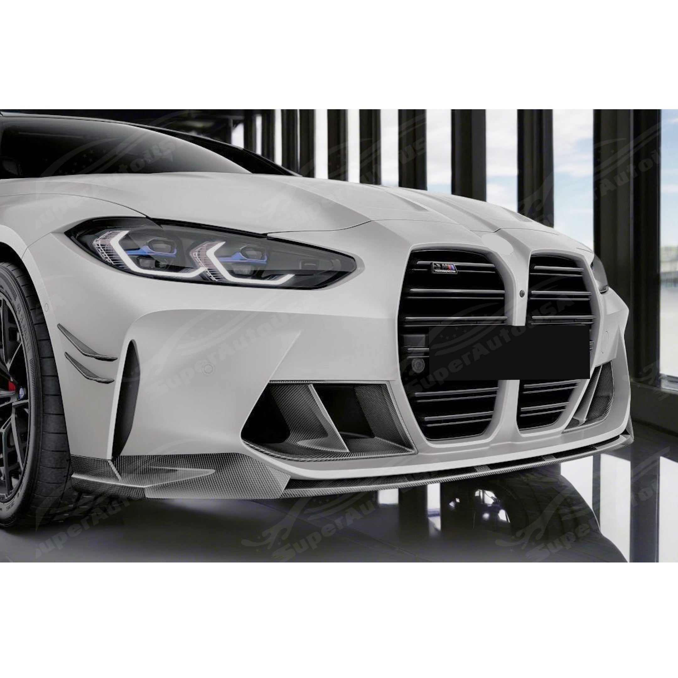 Fits 2021-2024 BMW G80 M3 G82 M4 Real Carbon Fiber MP Style Front Lip