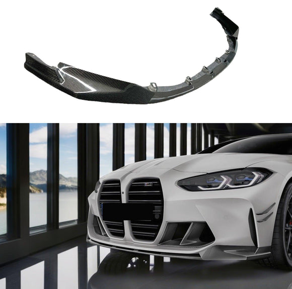 2021 BMW G80 M3 real carbon fiber MP style front bumper lip
