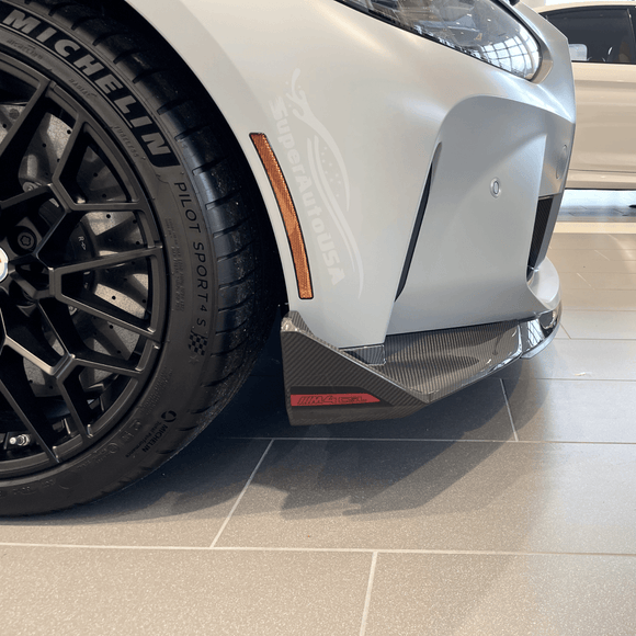 Real carbon fiber CS style front bumper lip for 2023 BMW G82 M4
