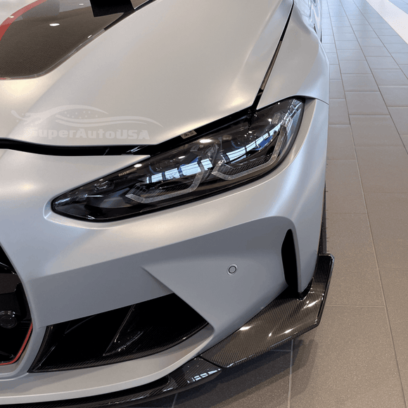 Real carbon fiber CS style front bumper lip for 2021 BMW G82 M4