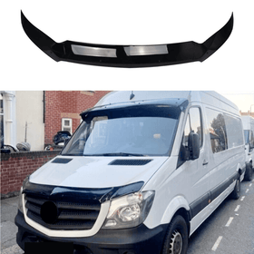 For 2019-2024 Mercedes Sprinter W907 Gloss Black Hood Bug Stone Deflector