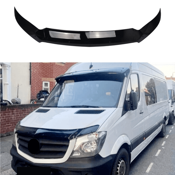 For 2019-2024 Mercedes Sprinter W907 Gloss Black Hood Bug Stone Deflector