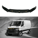 Fits 2019-2024 Mercedes Benz Sprinter W907 Black w/LED Hood Bug Deflector-1