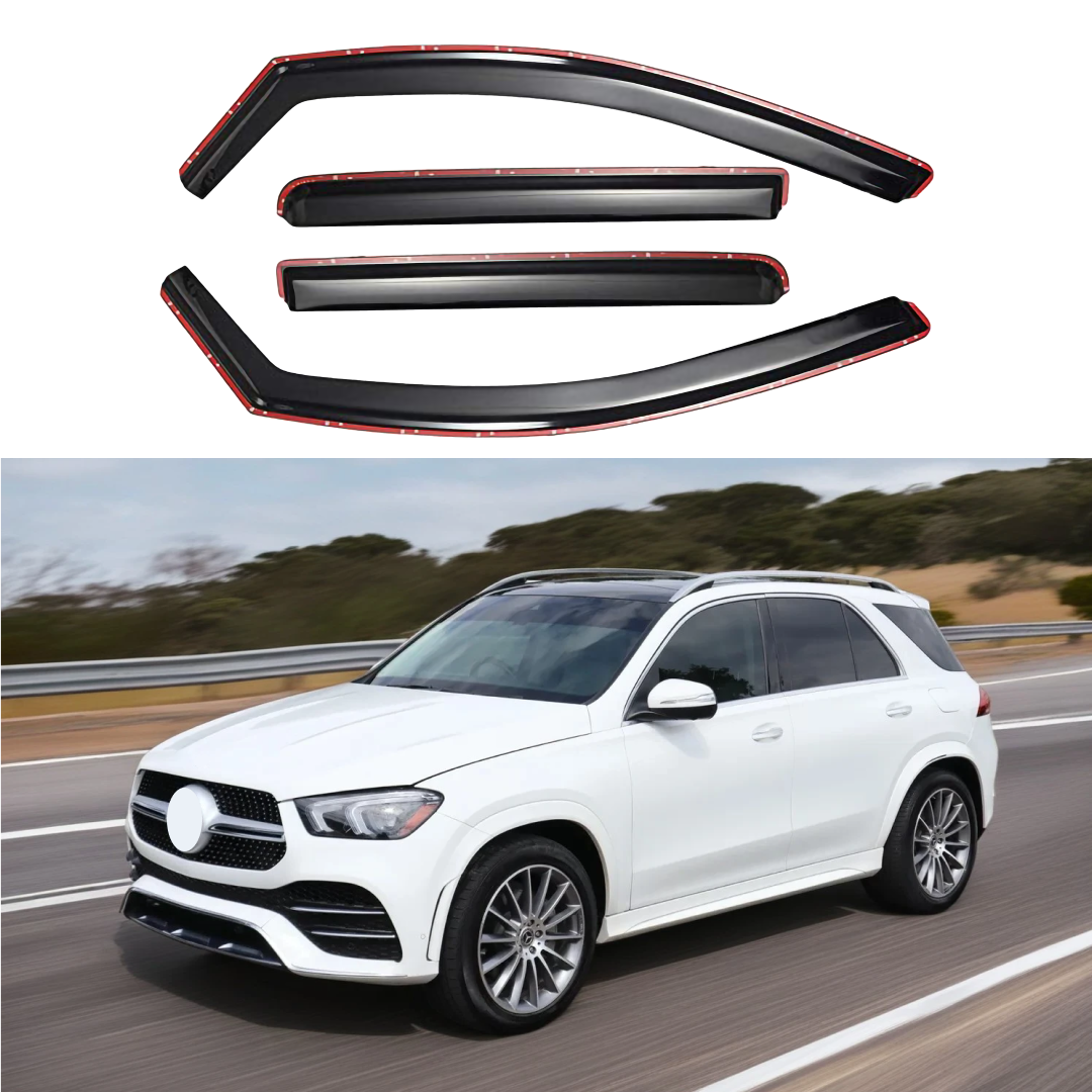 (PRE-ORDER)Fits 2020-2024 Mercedes-Benz GLE In-Channel Vent Window Visors Rain Guards Shade Deflector