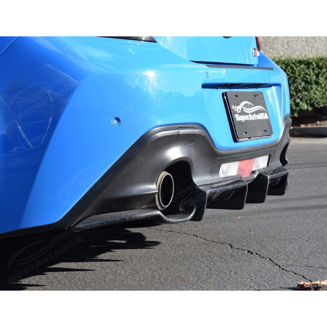 Fits 2022-2025 GR86 Real Carbon Fiber Rear Bumper Lower Diffuser Body Kit