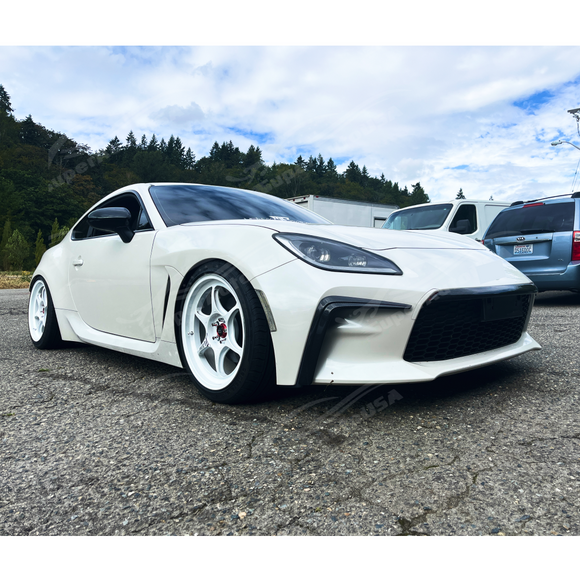 Fits 2022-2025 Toyota GR86 Real Carbon Fiber Front Bumper Vent Garnish Canards 2pcs