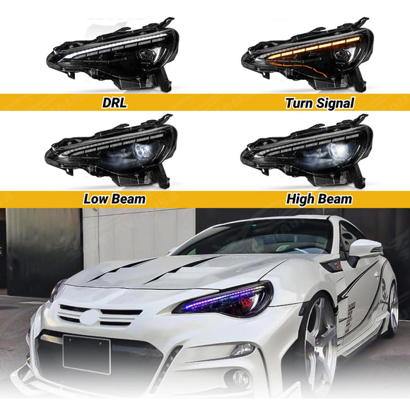 Se adapta al conjunto de faros delanteros LED Toyota 86/BRZ 2013-2020 2017-2020 