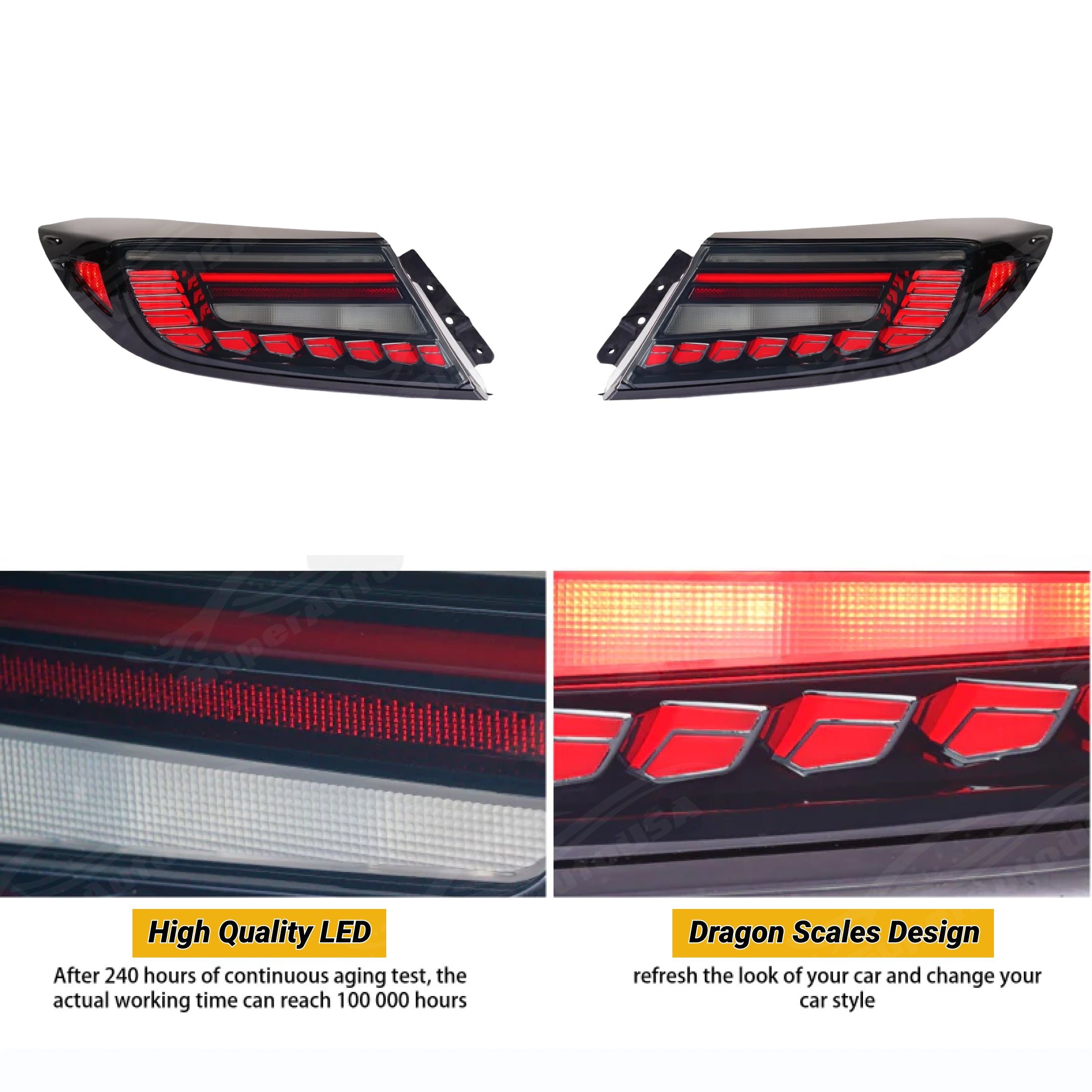 Fits Toyota GR86/ BRZ 2022-2024 Dragon Scales Tail Light Sequential Assembly