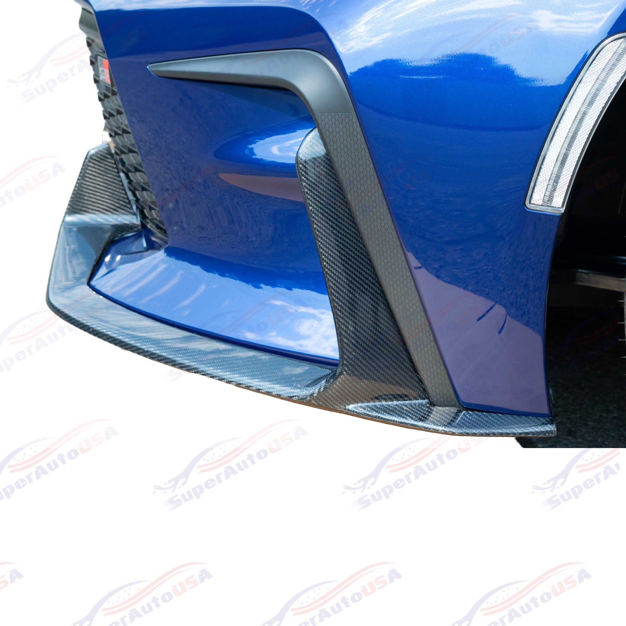 Front Corner Splitter in Black PU on a 2024 Toyota GR86, enhancing the front profile with a sharp, modern look