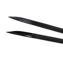 Side angle shot of 2021-2024 BMW 4 Series G22 G23 with aero kit side skirts in gloss black, merging style with performance