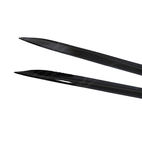 Side angle shot of 2021-2024 BMW 4 Series G22 G23 with aero kit side skirts in gloss black, merging style with performance