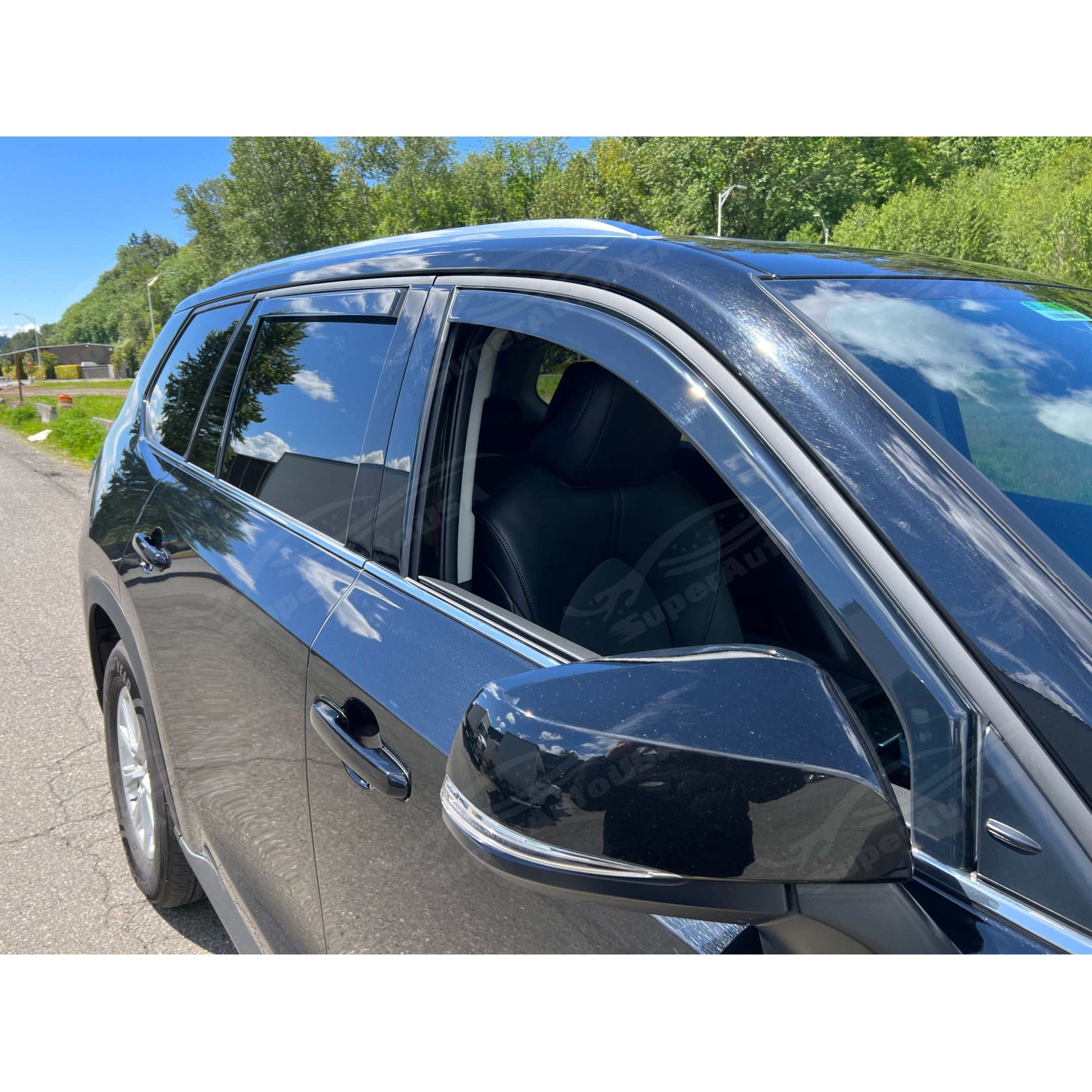 Fits 2024-2025 Toyota Grand Highlander In-Channel Window Visors Rain Guards Shade Deflectors