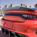Gloss Black Rear Wickerbill Spoiler Add-on Decklid Flap and Rear Trunk Lid Spoiler Wing for 2019 Dodge Charger