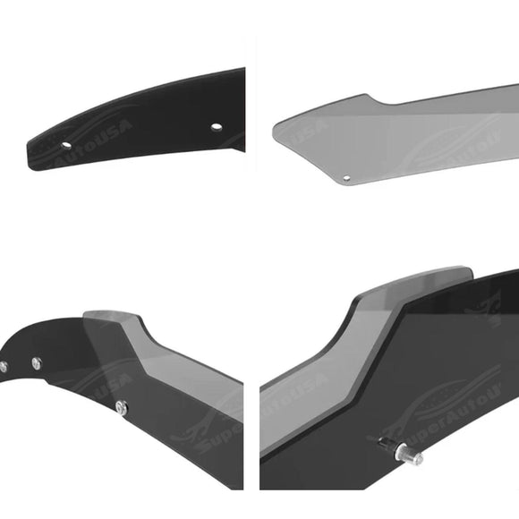 Gloss Black Rear Wickerbill Spoiler with Decklid Flap and Rear Trunk Spoiler Wing for 2022 Dodge Charger