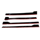 Premium Gloss Black Side Skirt Splitter Set with Red Trim for 2027 Toyota Camry

