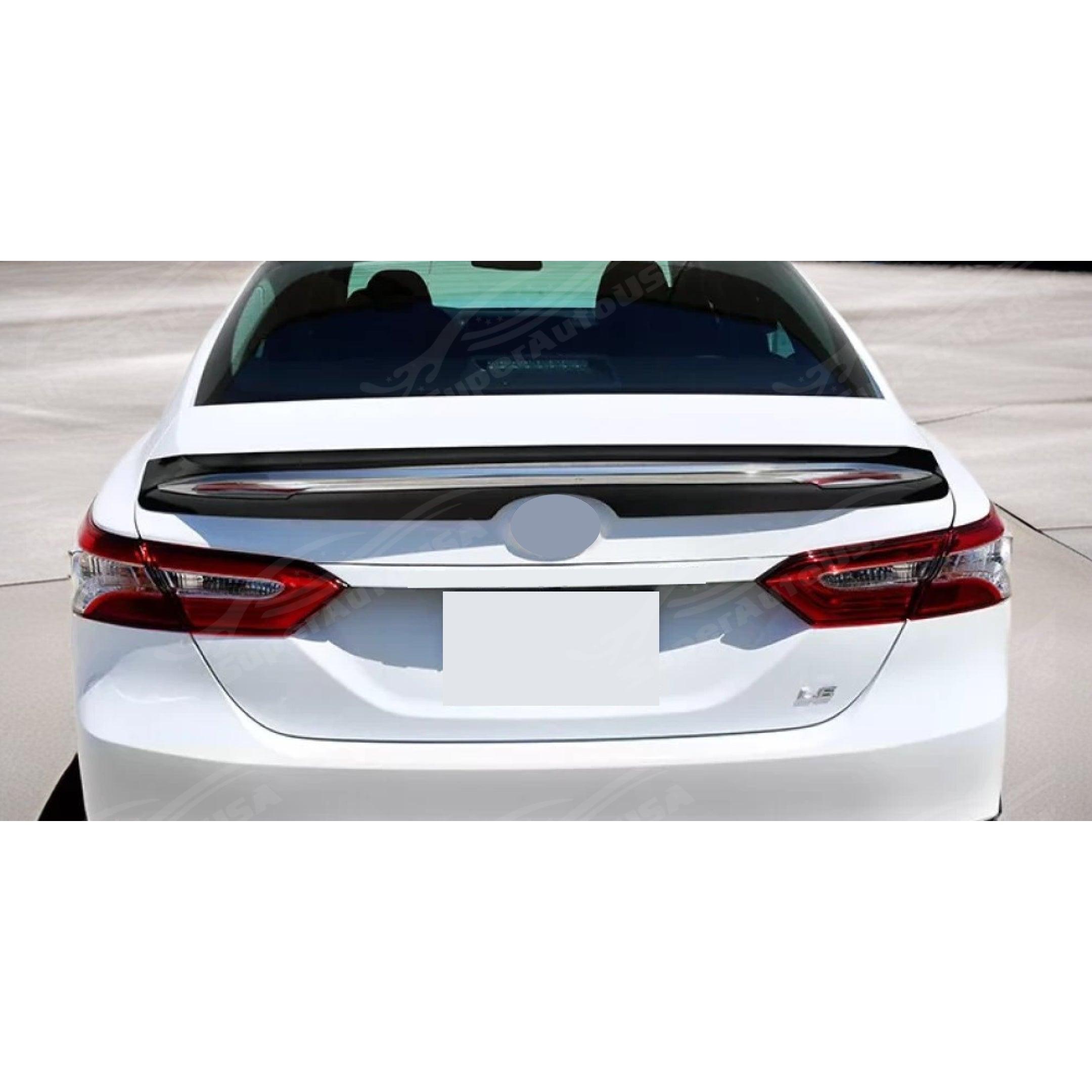 Fit 2018-2024 Toyota Camry Gloss Black with Chrome Trim Rear Trunk Spo ...