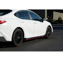 2026 Toyota Camry Gloss Black Side Skirt Aero Kit with Red Trim
