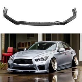 SuperAutoUSA Infiniti Q50 2019 gloss black lower bumper lip spoiler