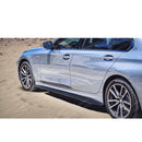 SuperAutoUSA side skirt extensions body kit with rocker panel for BMW 330i, 330i xDrive 2019-2025.
