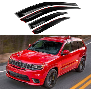 Viseras para ventanas y protectores contra la lluvia, deflectores, compatibles con Jeep Grand Cherokee 2011-2021 