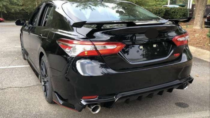 Fit 2018-2024 Toyota Camry TRD Style Rear Trunk Spoiler ABS Painted (Gloss Black)