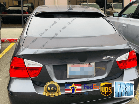 Fit 2006-2011 BMW 3 Series E90 ABS Black Rear Roof Window Visor Spoiler 3D JDM