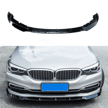 Alerón de parachoques delantero compatible con BMW Serie 5 G30 2019-2021 (negro brillante) 