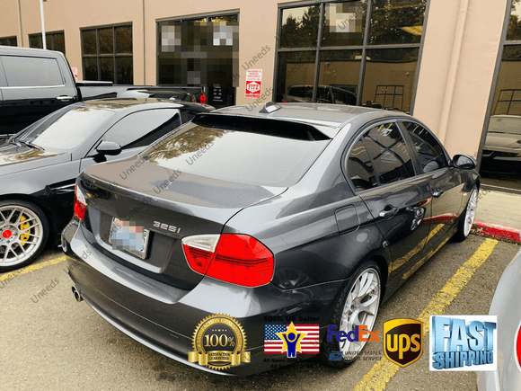 Fit 2006-2011 BMW 3 Series E90 ABS Black Rear Roof Window Visor Spoiler 3D JDM