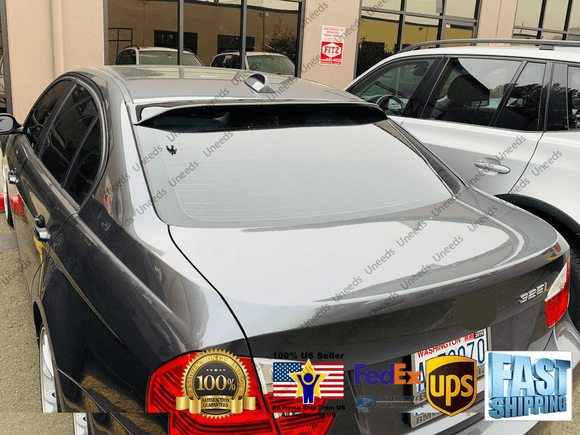 Fit 2006-2011 BMW 3 Series E90 ABS Black Rear Roof Window Visor Spoiler 3D JDM