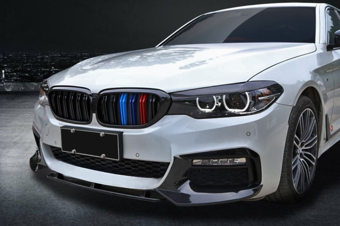 Alerón de parachoques delantero para BMW G30 5 Series M Sport 2017-2020 (impresión de fibra de carbono)