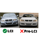 Se adapta a los divisores de labios delanteros estilo OE en negro brillante para BMW E90 Serie 3 4Dr Sedan 05-08 -4