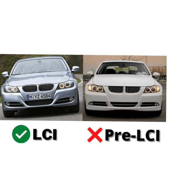 Se adapta a los divisores de labios delanteros estilo OE en negro brillante para BMW E90 Serie 3 4Dr Sedan 05-08 