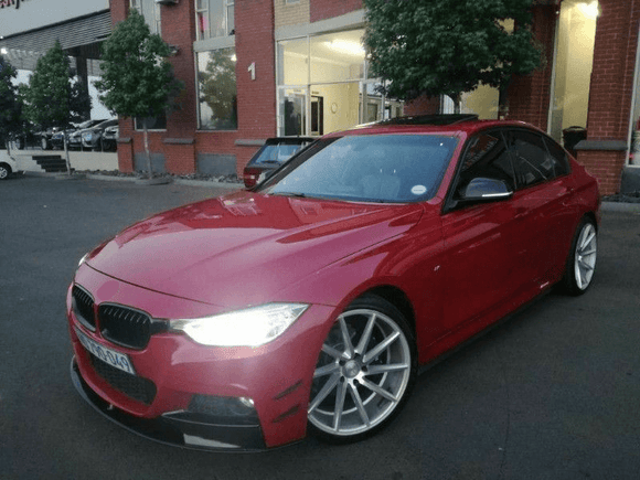 Fits 2012-2018 BMW F30 3 Series M Style Front Bumper Lip Body Kit Gloss Black 2pcs