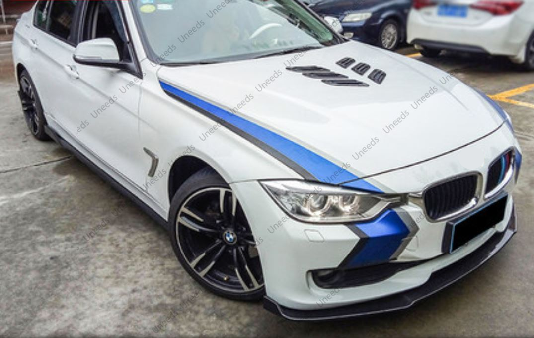 Fits 2013-2018 BMW F30 F31 3-SERIES Sedan Base Front Bumper Lip (Gloss Black)