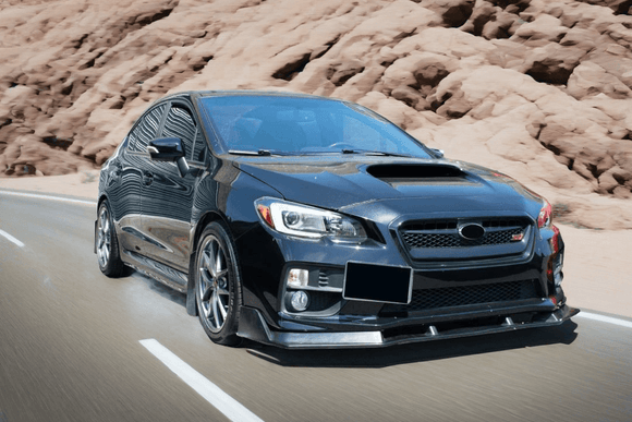 PU Front Splitter Spoiler Lip Black Fits Subaru WRX STI (2015-2021)