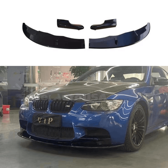 For 2008-11 BMW 3 Series E90 E92 Front Bumper Splitter Spoiler Lip (Gloss Black)