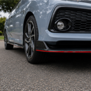 2017-2021 Honda Civic Hatchback - Front Bumper Lip - Carbon Print w/ Red Trim-5