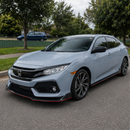 2017-2021 Honda Civic Hatchback - Front Bumper Lip - Carbon Print w/ Red Trim-3
