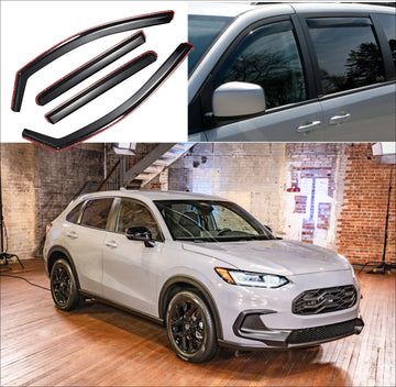 Se adapta a Honda HR-V 2023-2024, visera de ventilación de ventana en canal, protección contra la lluvia y el sol